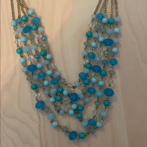 Blue beaded necklace